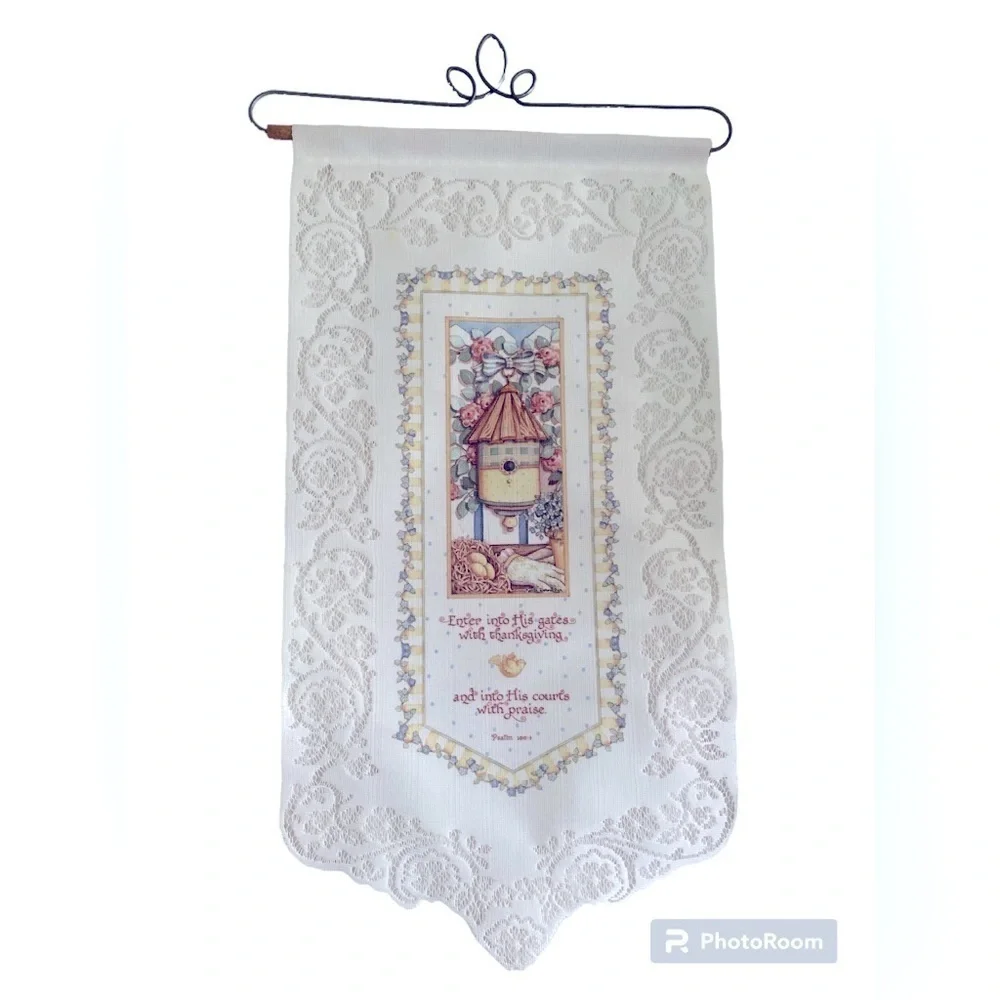 Wall hanging vintage wire hanger